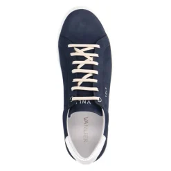 Van Lier Blauwe nubuck sneakers^Heren Sneakers