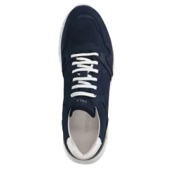Van Lier Blauwe nubuck sneakers^Heren Sneakers