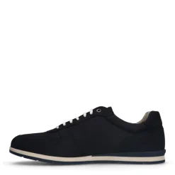 Van Lier Blauwe nubuck sneakers^Heren Sneakers