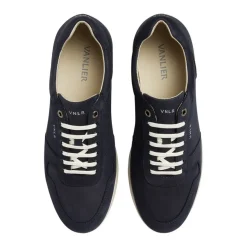 Van Lier Blauwe nubuck sneakers^Heren Sneakers