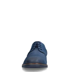 Van Lier Blauwe nubuck veterschoenen^Heren Veterschoenen