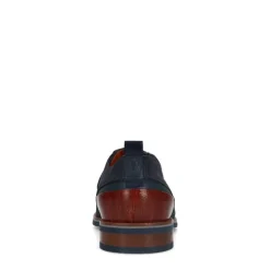 Van Lier Blauwe nubuck veterschoenen^Heren Veterschoenen