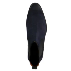 Manfield Blauwe suède chelsea boots^Heren Boots