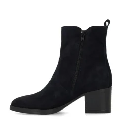 No Stress Blauwe suède enkellaarsjes met hak^DAMES Enkellaarsjes