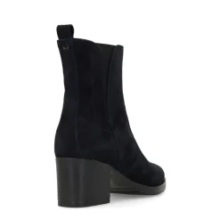 No Stress Blauwe suède enkellaarsjes met hak^DAMES Enkellaarsjes