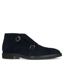 Heritage Blauwe suède gesp boots^Heren Gespschoenen