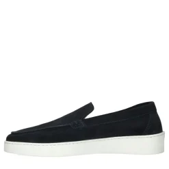 Manfield Blauwe suède loafers^Heren Loafers