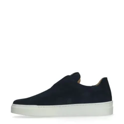 Manfield Blauwe suède loafers^Heren Loafers