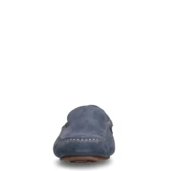 Manfield Blauwe suède loafers^Heren Loafers