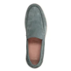 Manfield Blauwe suède loafers^Heren Loafers