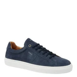 Van Lier Blauwe suède sneakers^Heren Sneakers