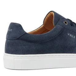 Van Lier Blauwe suède sneakers^Heren Sneakers