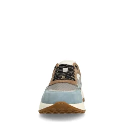 Manfield Blauwe suède sneakers^Heren Sneakers