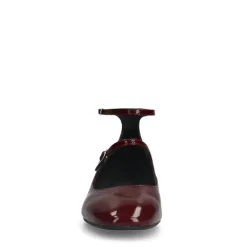 Manfield Bordeaux rode lak leren Mary Jane pumps^DAMES Pumps