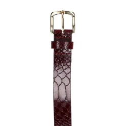 Manfield Bordeaux rode leren riem^ Riemen