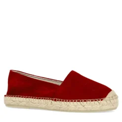 Manfield Bordeaux rode suède espadrilles^DAMES Espadrilles