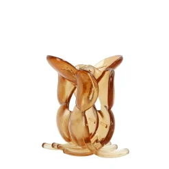 Manfield Bruine bloemen haarklem^ Haaraccessoires