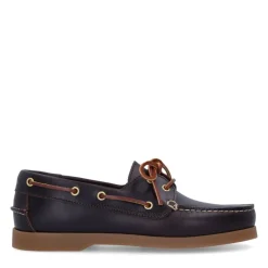 Manfield Bruine leren bootschoentjes^DAMES Loafers