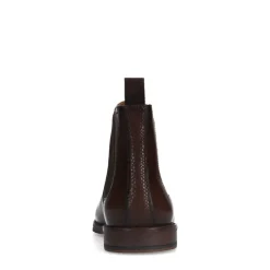 Manfield Bruine leren chelsea boots^Heren Boots