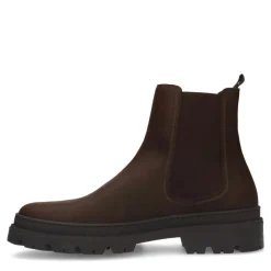 Manfield Bruine leren chelsea boots^Heren Boots
