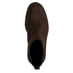 Manfield Bruine leren chelsea boots^Heren Boots