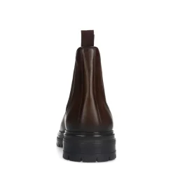 Manfield Bruine leren chelsea boots^Heren Boots