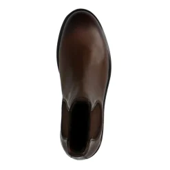 Manfield Bruine leren chelsea boots^Heren Boots