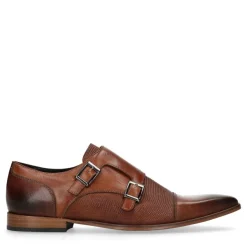 Black label Bruine leren gespschoenen^Heren Gespschoenen