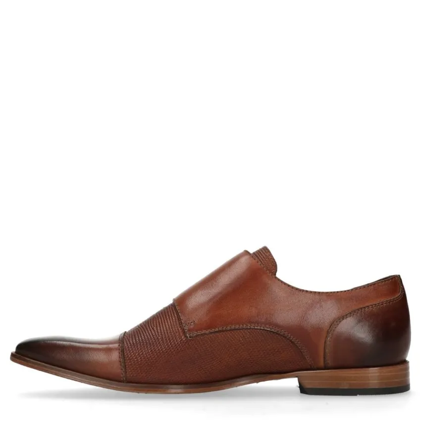 Black label Bruine leren gespschoenen^Heren Gespschoenen