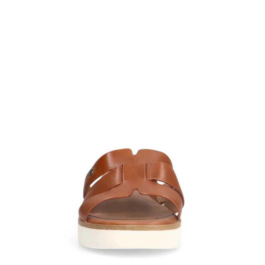 No Stress Bruine leren sandalen^DAMES Slippers