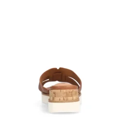 No Stress Bruine leren sandalen^DAMES Slippers