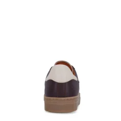 Manfield Bruine leren sneakers^DAMES Sneakers