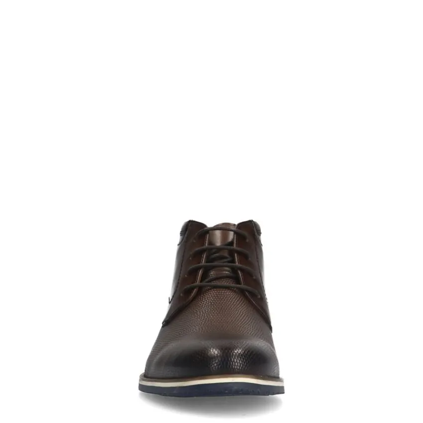 Manfield Bruine leren veterboots^Heren Boots