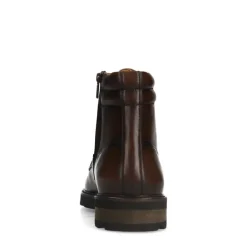 Manfield Bruine leren veterboots^Heren Boots