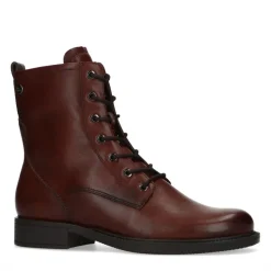 No Stress Bruine leren veterlaarsjes^DAMES Enkellaarsjes