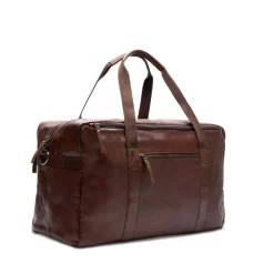 Manfield Bruine leren weekendtas^Heren Heren Tassen|Shoppers