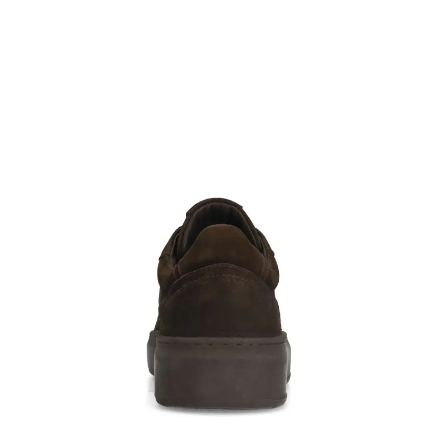 Manfield Bruine nubuck sneakers^Heren Sneakers
