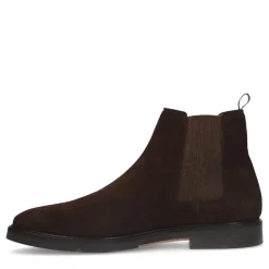 Manfield Bruine suède chelsea boots^Heren Boots