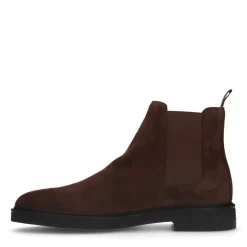 Manfield Bruine suède chelsea boots^Heren Boots