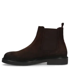 Manfield Bruine suède chelsea boots^Heren Boots