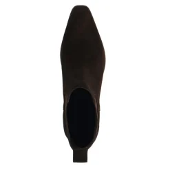 Manfield Bruine suède chelsea boots^DAMES Enkellaarsjes