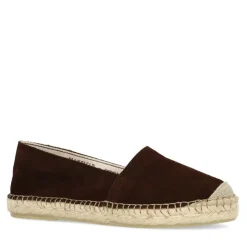 Manfield Bruine suède espadrilles^DAMES Espadrilles