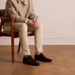 Heritage Bruine suède gespschoenen^Heren Gespschoenen