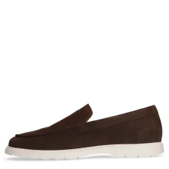Manfield Bruine suède loafers^Heren Loafers