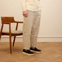 Manfield Bruine suède loafers^Heren Loafers