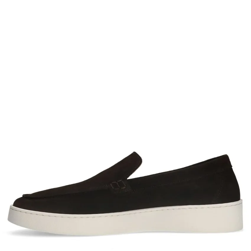 Manfield Bruine suède loafers^Heren Loafers