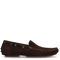 Manfield Bruine suède loafers^Heren Loafers