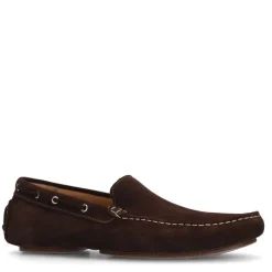 Manfield Bruine suède loafers^Heren Loafers