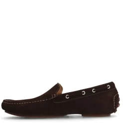 Manfield Bruine suède loafers^Heren Loafers