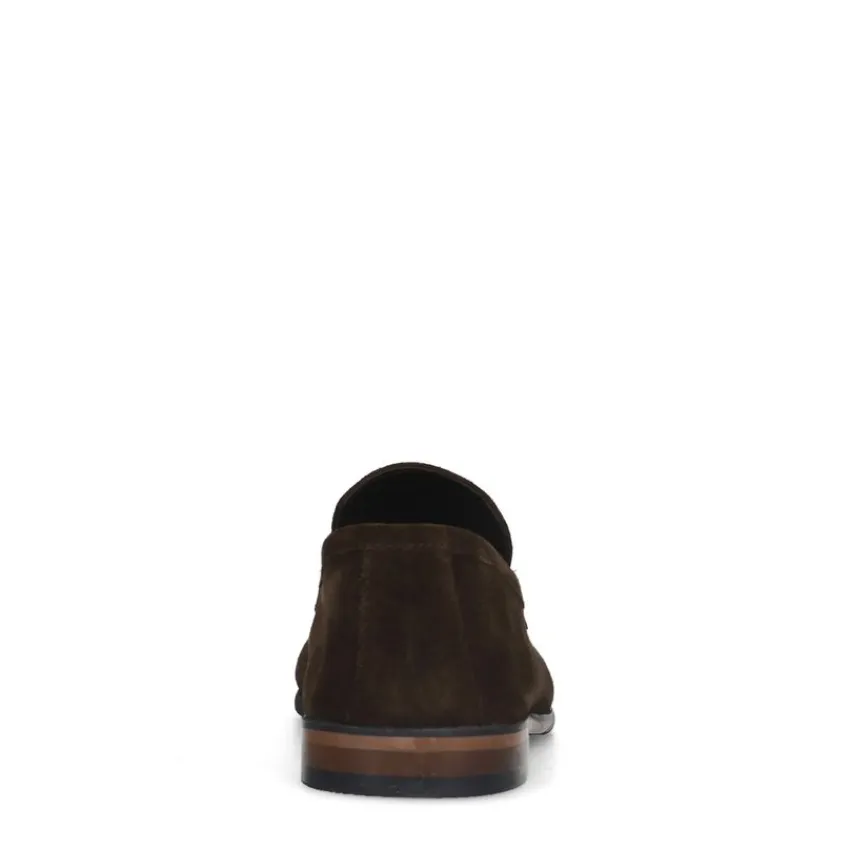 Manfield Bruine suède loafers^Heren Loafers